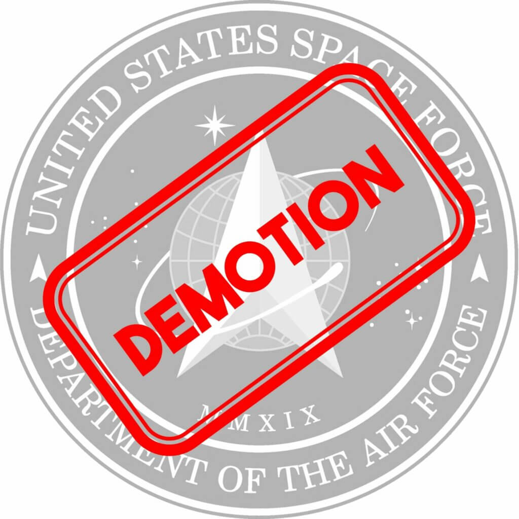 Space Force Demotion Response Template